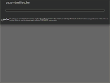 Tablet Screenshot of gezondmilieu.be